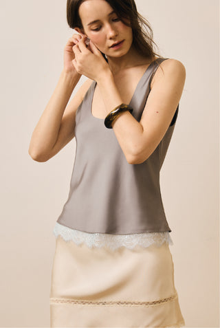 Fundamental Mitr Satin Lace tank top