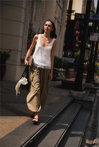 Fundamental Mitr Satin Lace tank top