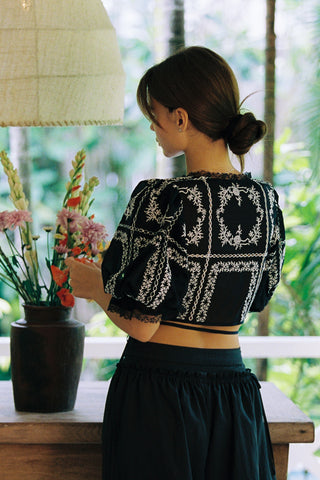 Mitr Lagoon Wrap Blouse