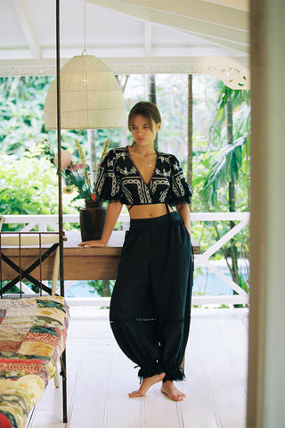 Mitr Lagoon Wrap Blouse