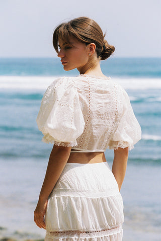 Mitr Lagoon Wrap Blouse