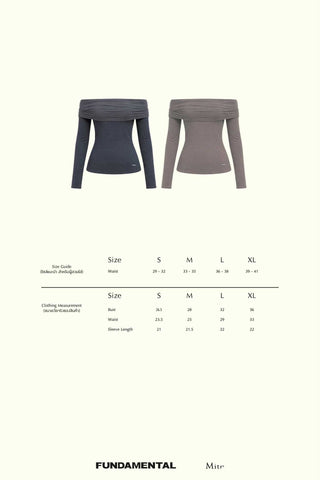 Fundamental Mitr Bardot Mesh Top