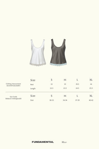 Fundamental Mitr Satin Lace tank top