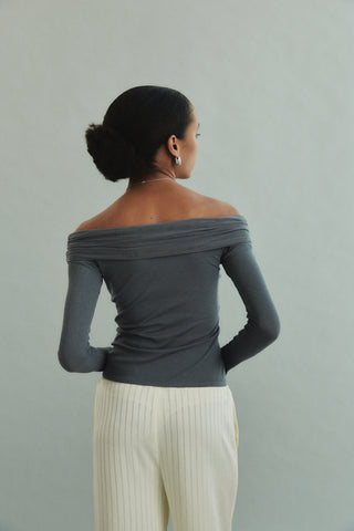 Fundamental Mitr Bardot Mesh Top