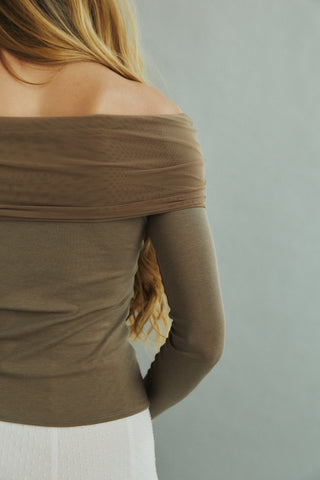 Fundamental Mitr Bardot Mesh Top