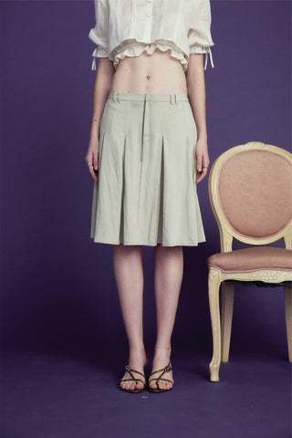 Fundamental Mitr x YVIS Box Pleated Midi Skirt